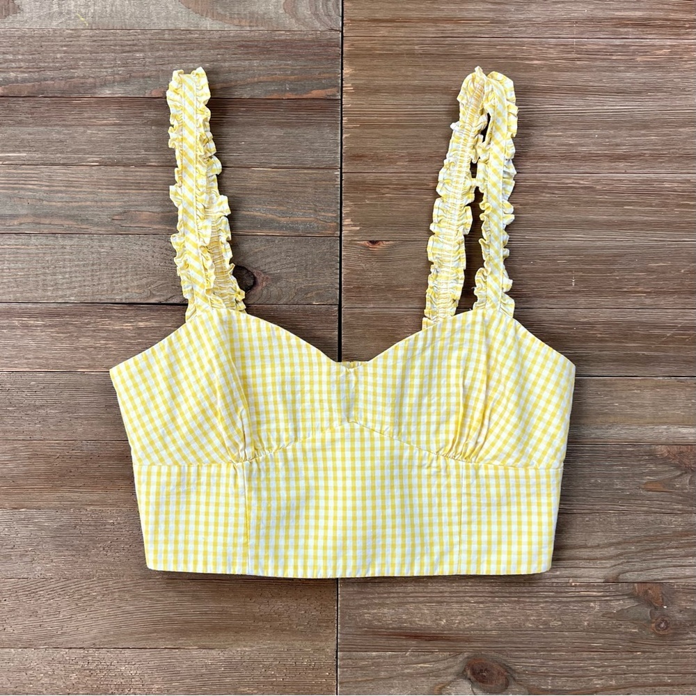 Zara Gingham Crop Top - Picture 6 of 10